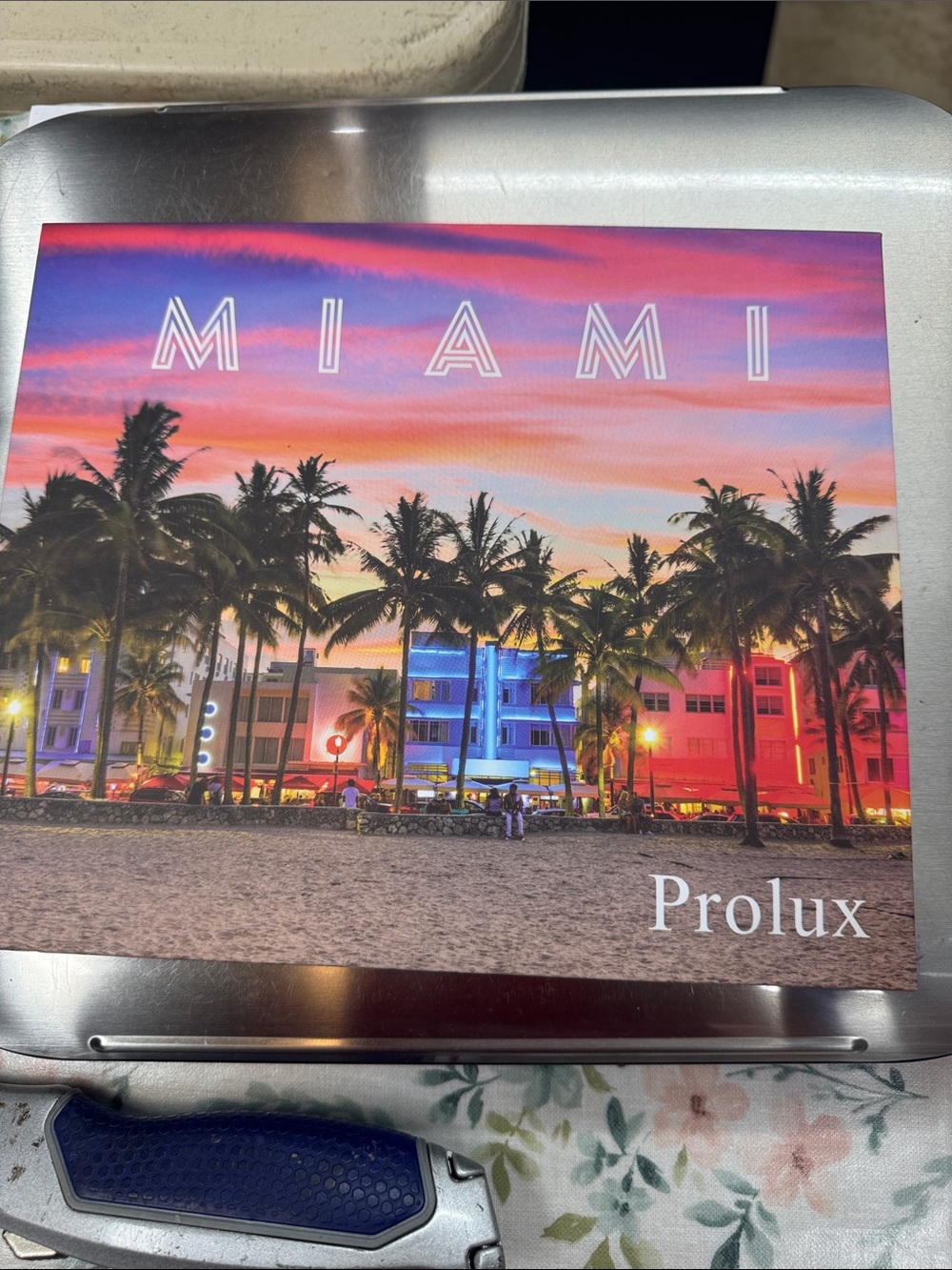 Miami Sunset Wall Art - Pink and Blue Beach Print